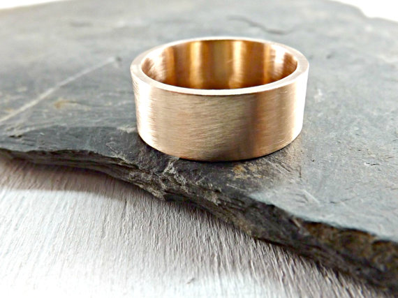elegant wide bronze ring